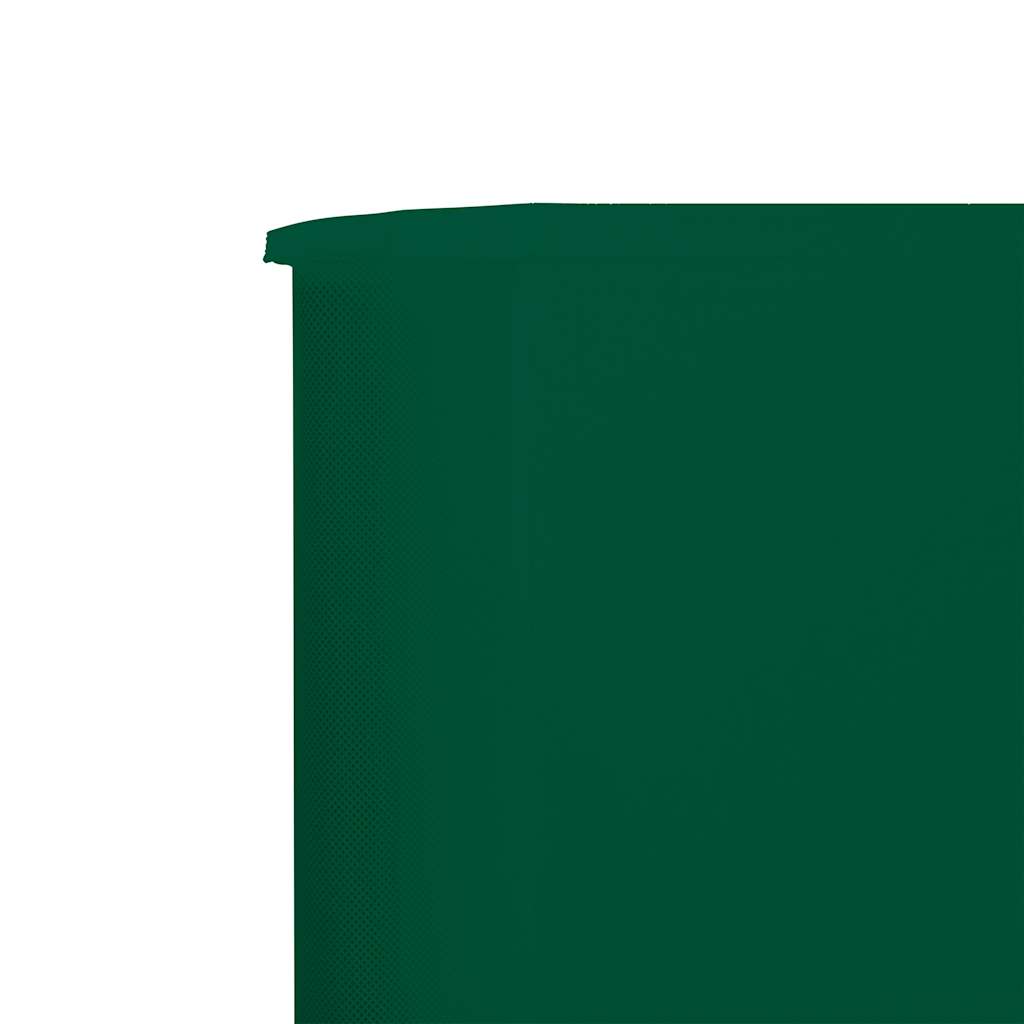 9dílná zástěna proti větru textil 1200 x 120 cm zelená