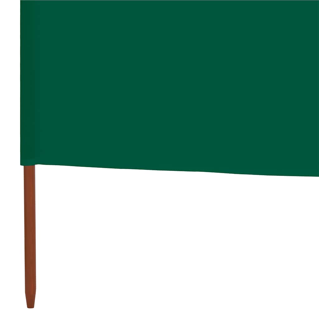 9dílná zástěna proti větru textil 1200 x 120 cm zelená