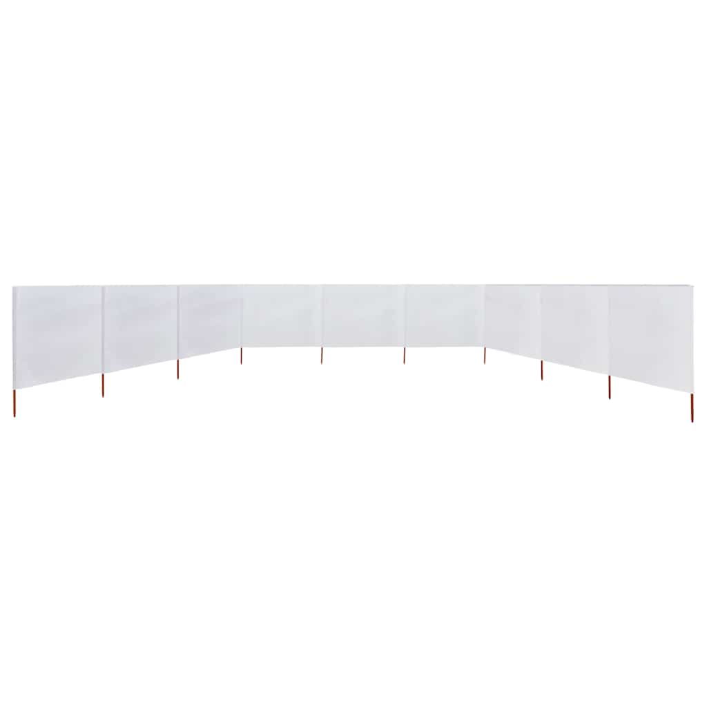9dílná zástěna proti větru textil 1200 x 160 cm pískově bílá