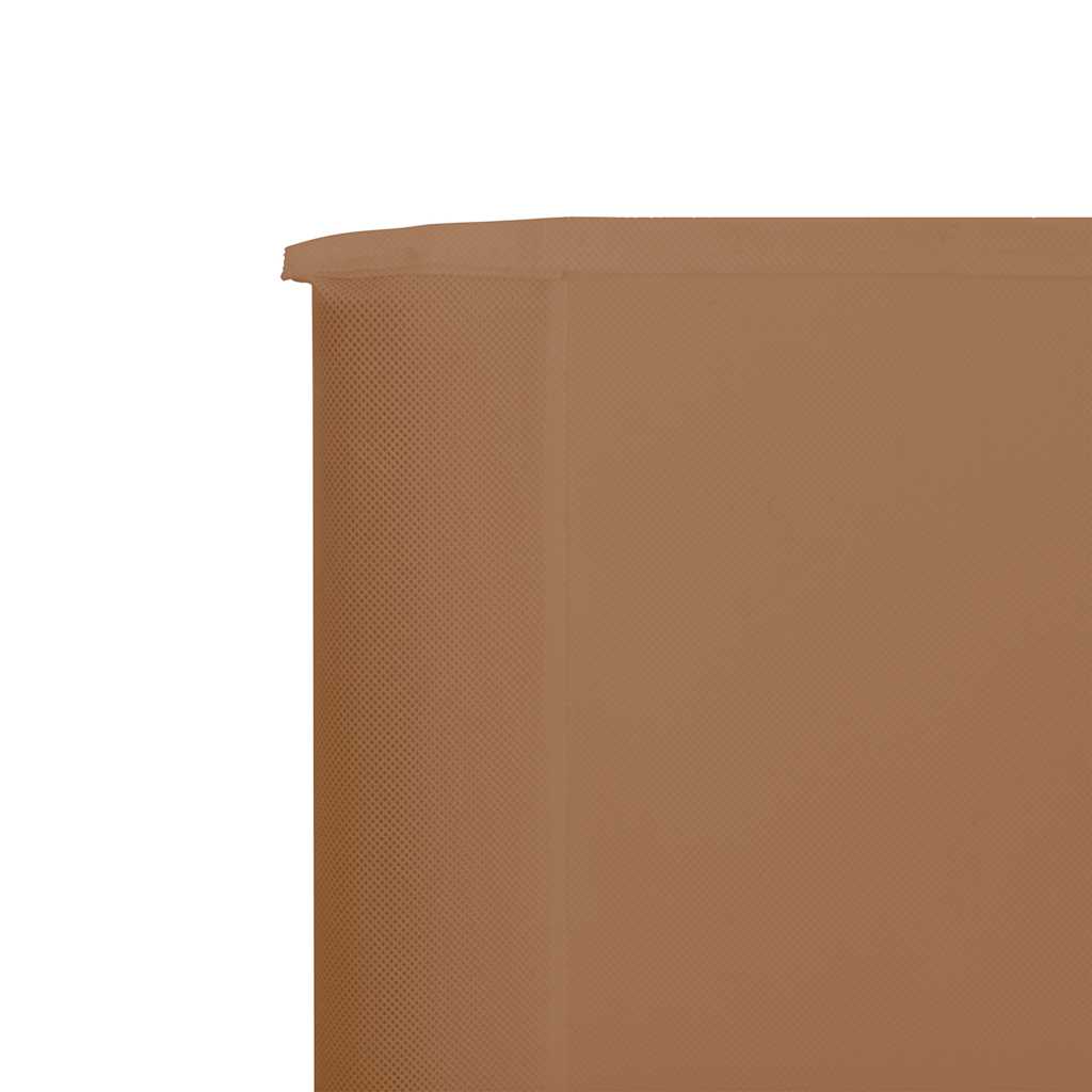 9dílná zástěna proti větru textil 1200 x 160 cm taupe