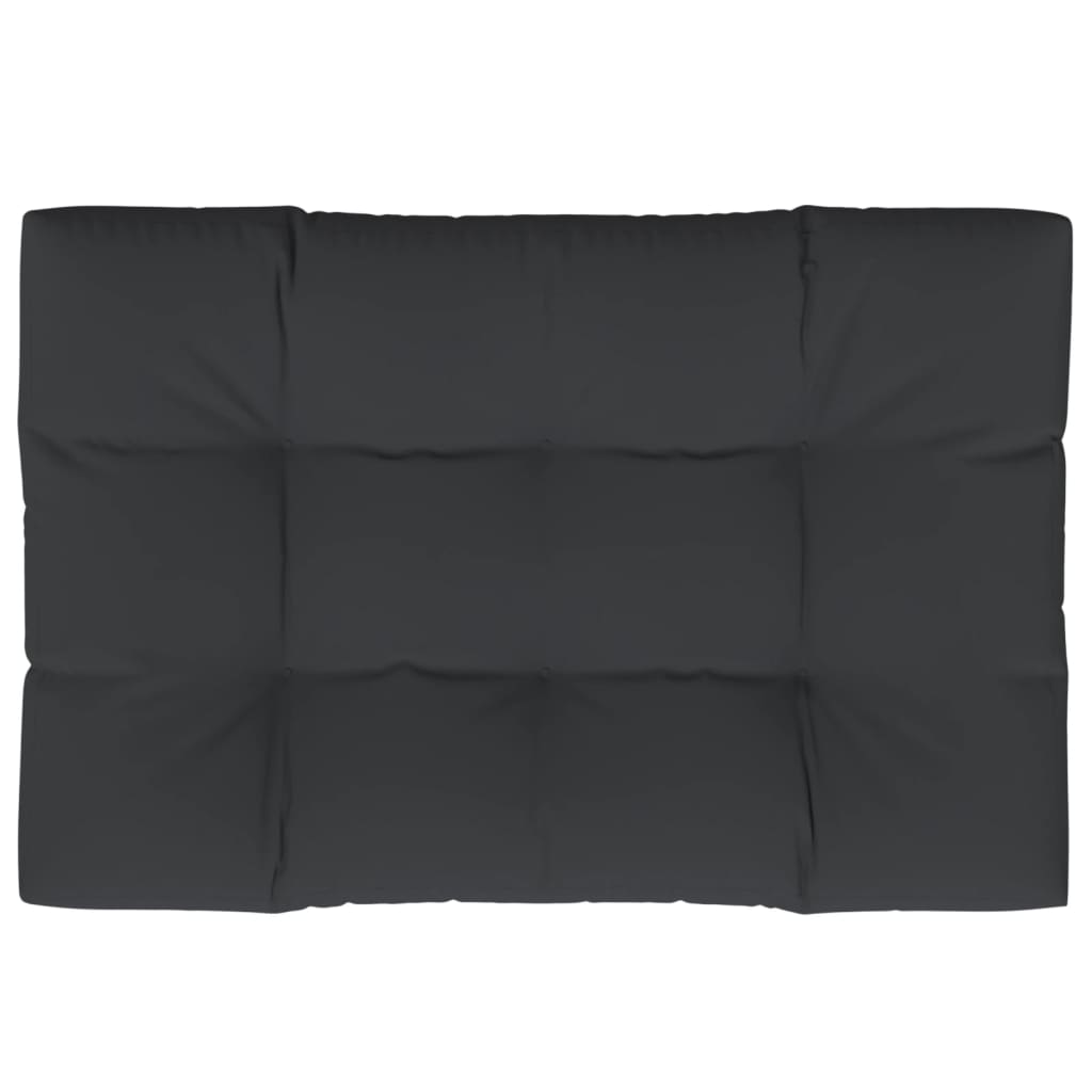 Poduška na palety černá 120 x 80 x 12 cm textil