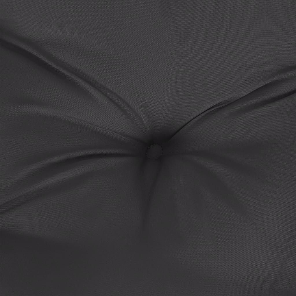 Poduška na palety černá 120 x 80 x 12 cm textil