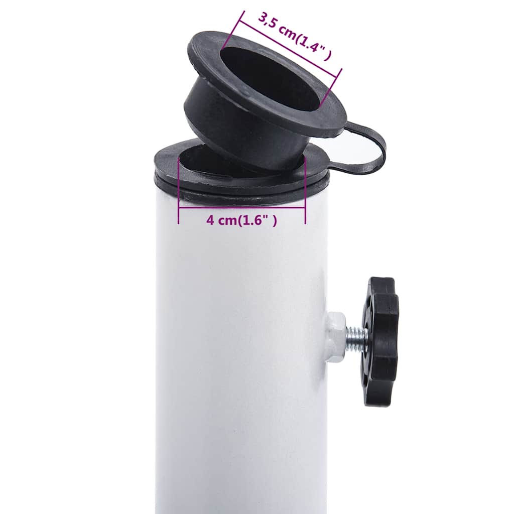 Stojan na slunečník bílý 12 kg 48 cm litina