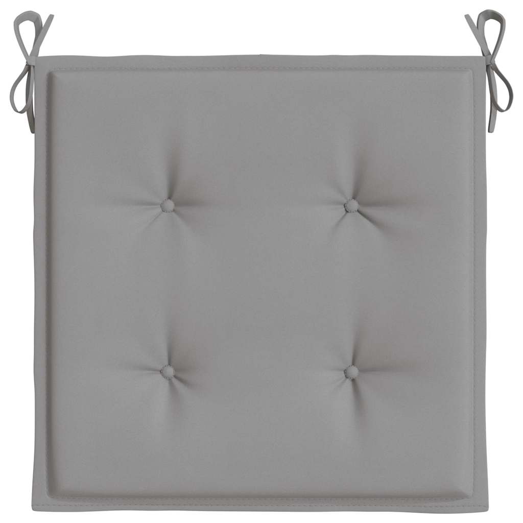 Podušky na zahradní židli 4 ks šedé 40x40x4 cm látka oxford