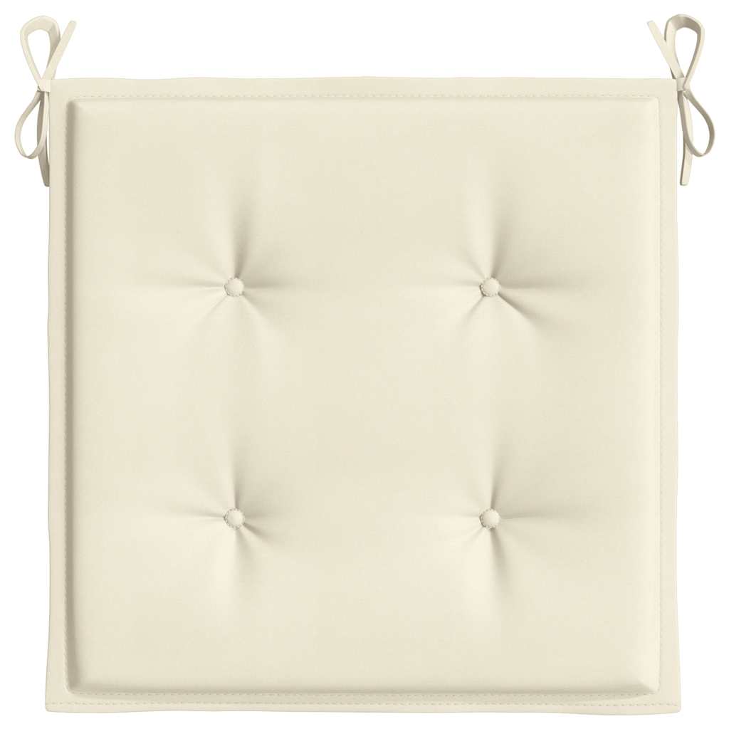 Podušky na zahradní židli 4 ks krémové 40x40x4 cm látka oxford