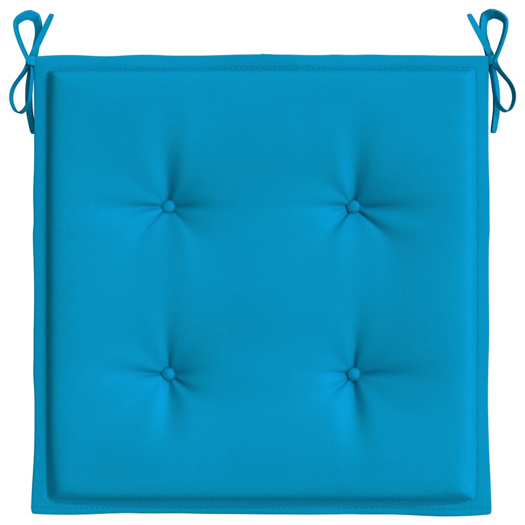 Podušky na zahradní židli 4 ks modré 40x40x3 cm látka oxford