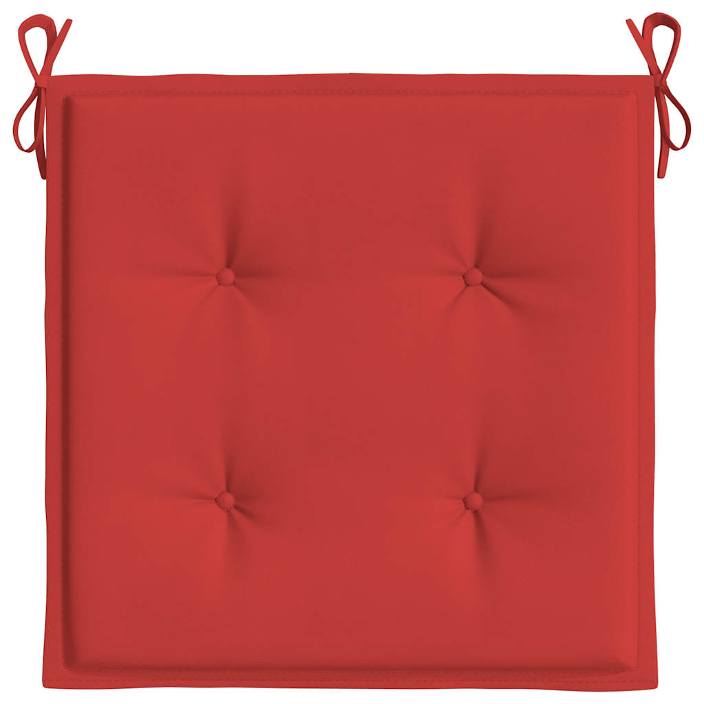Podušky na zahradní židli 4 ks červené 40x40x4 cm látka oxford