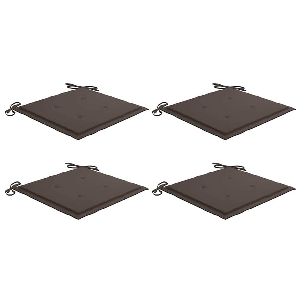 Podušky na zahradní židli 4 ks taupe 40x40x4 cm látka oxford