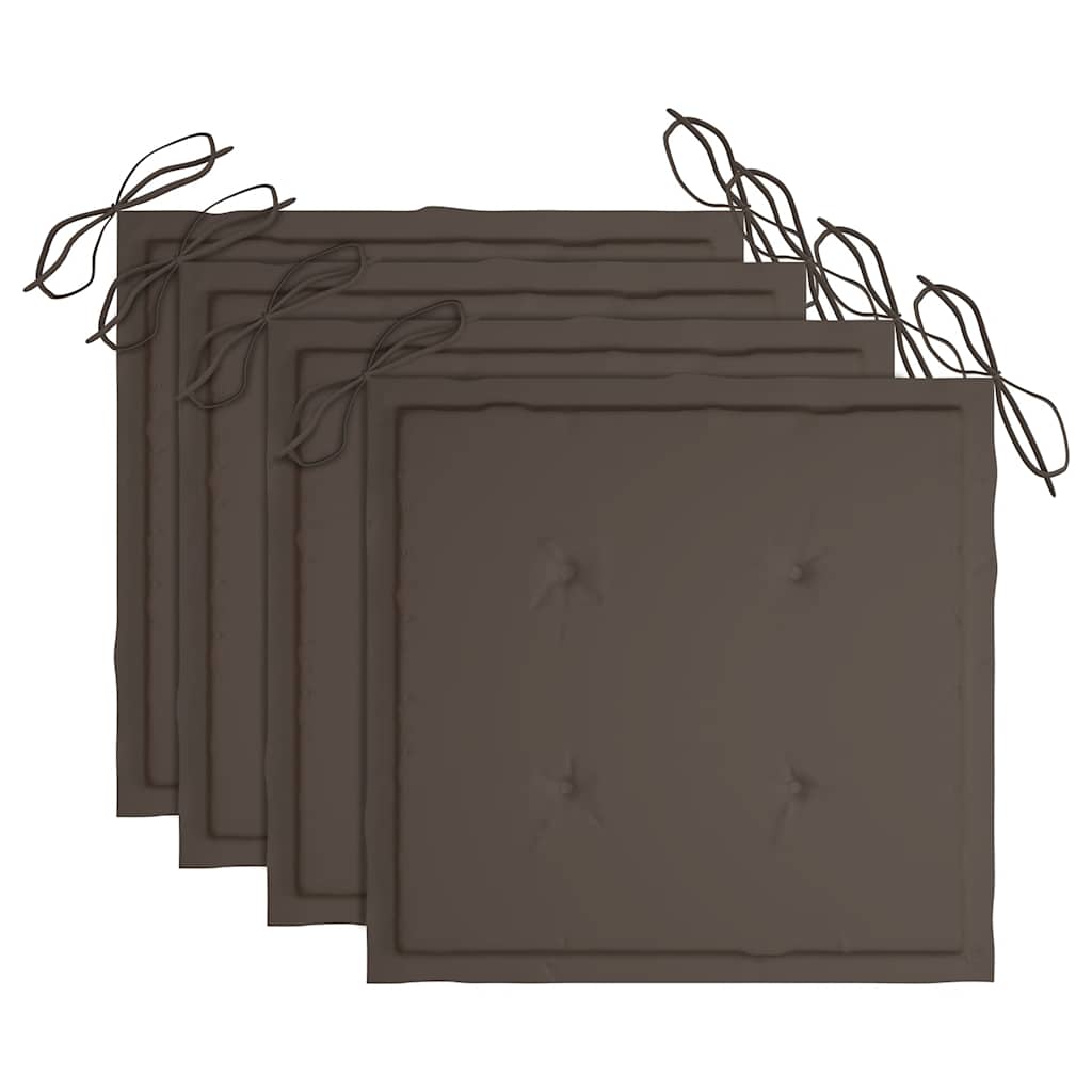 Podušky na zahradní židli 4 ks taupe 40x40x4 cm látka oxford