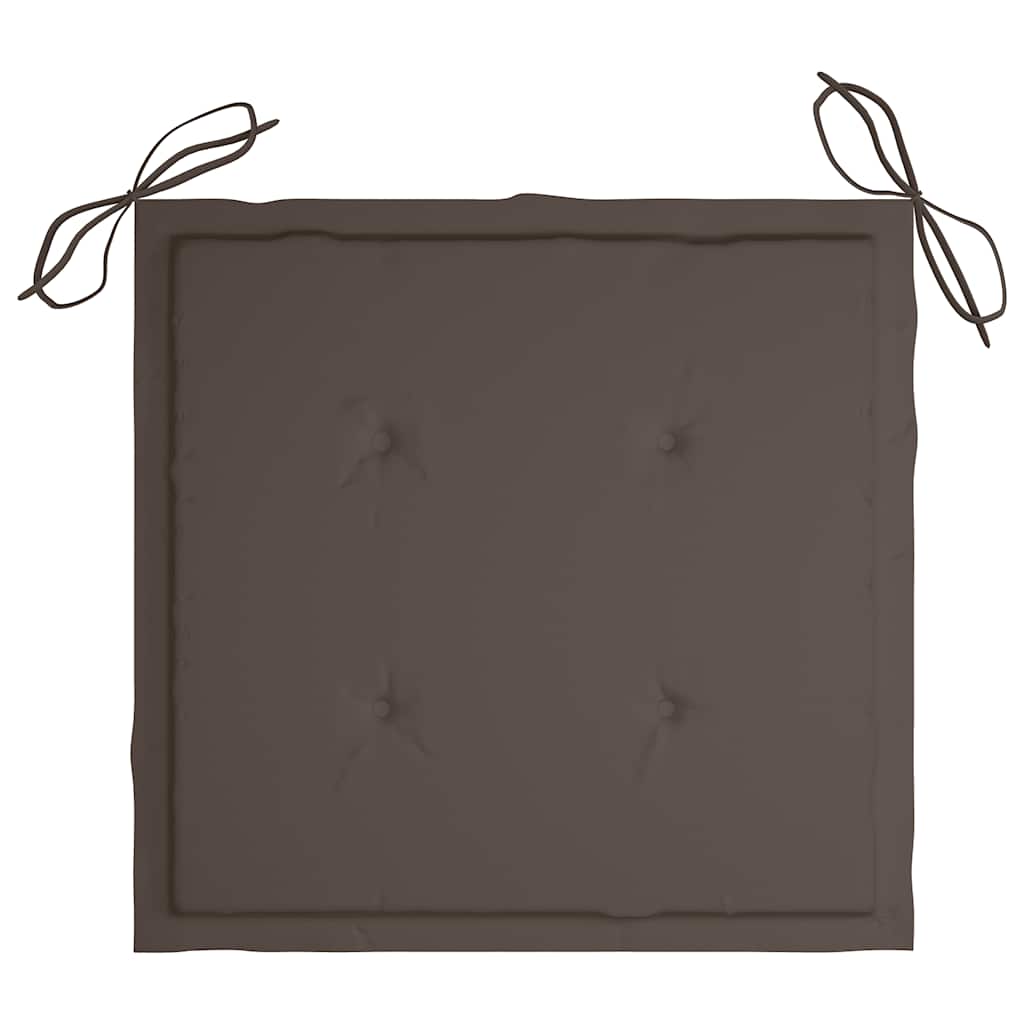Podušky na zahradní židli 4 ks taupe 40x40x4 cm látka oxford