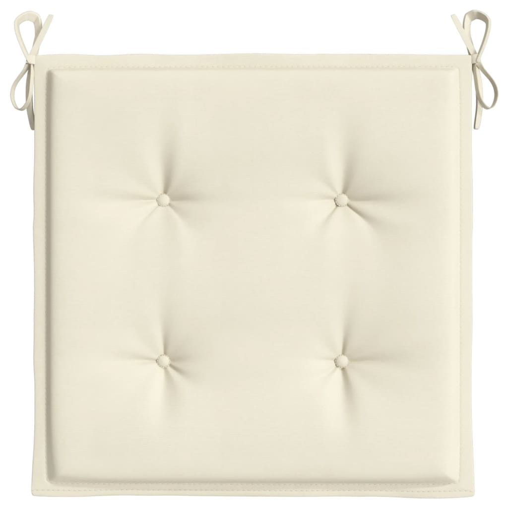 Podušky na zahradní židli 2 ks krémové 50x50x3 cm látka oxford