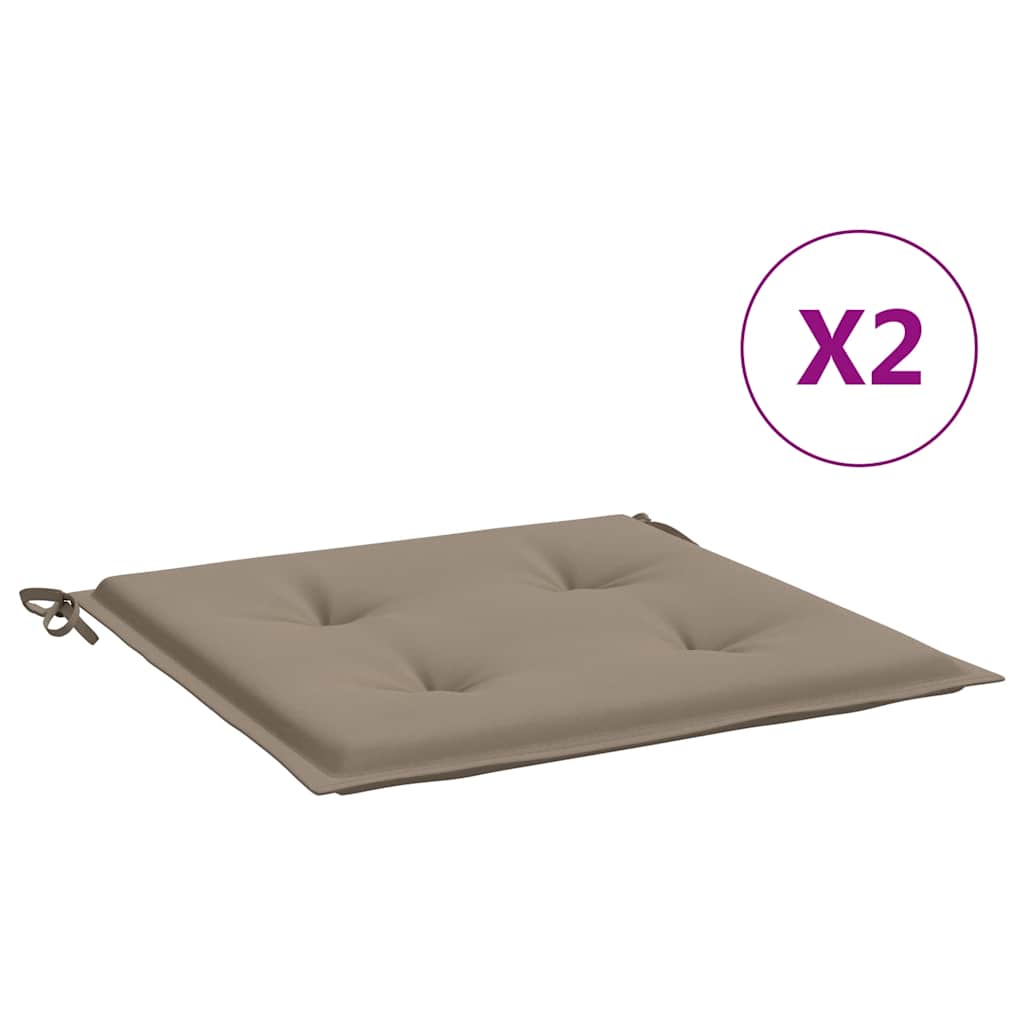 Podušky na zahradní židli 2 ks taupe 50x50x4 cm látka oxford