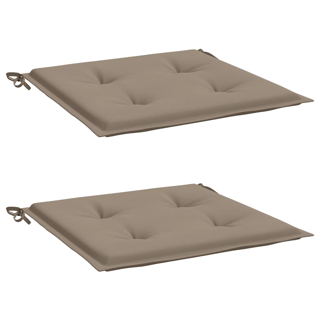 Podušky na zahradní židli 2 ks taupe 50x50x4 cm látka oxford