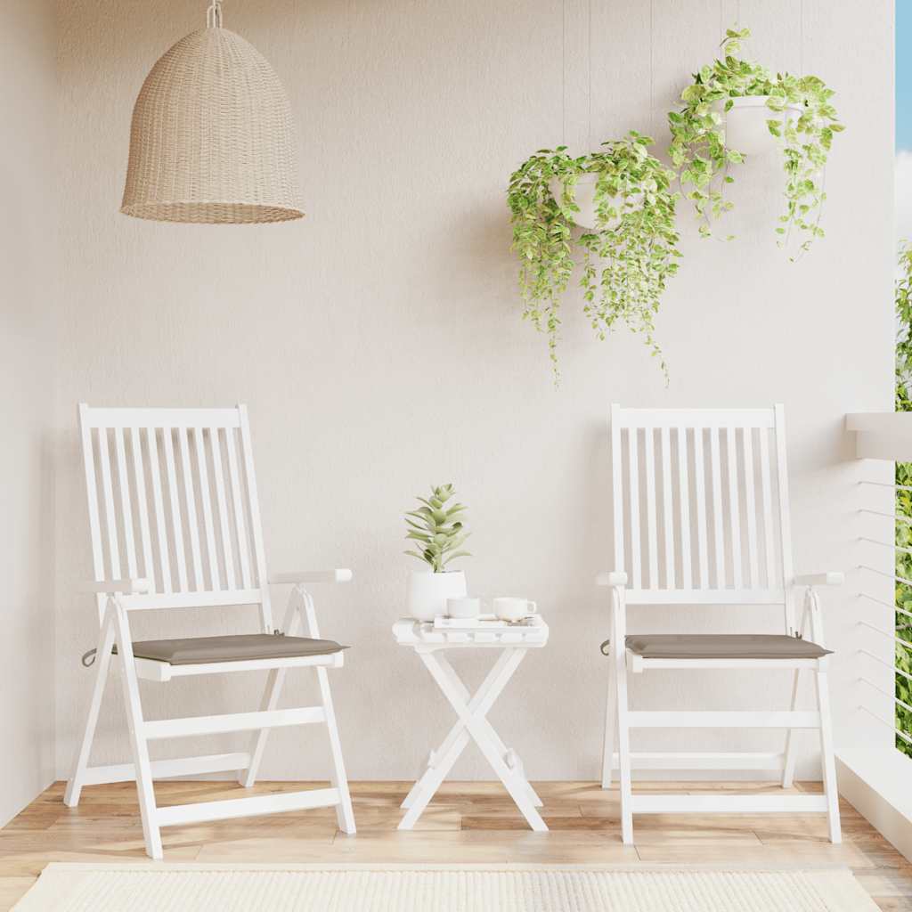 Podušky na zahradní židli 2 ks taupe 50x50x4 cm látka oxford