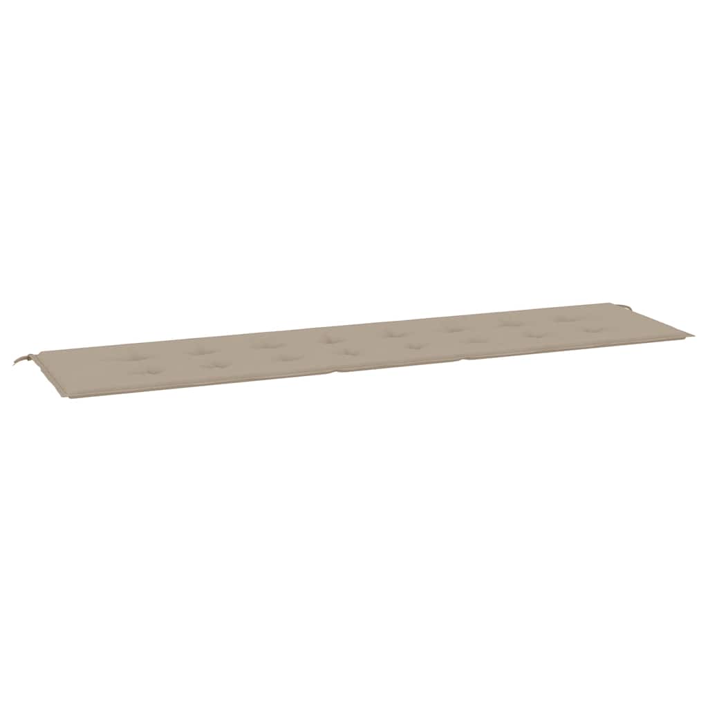 Poduška na zahradní lavici taupe 200x50x4 cm oxfordská látka