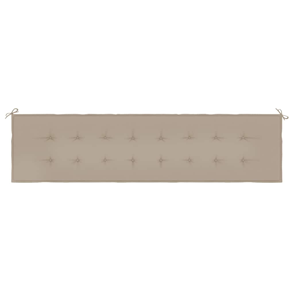 Poduška na zahradní lavici taupe 200x50x4 cm oxfordská látka