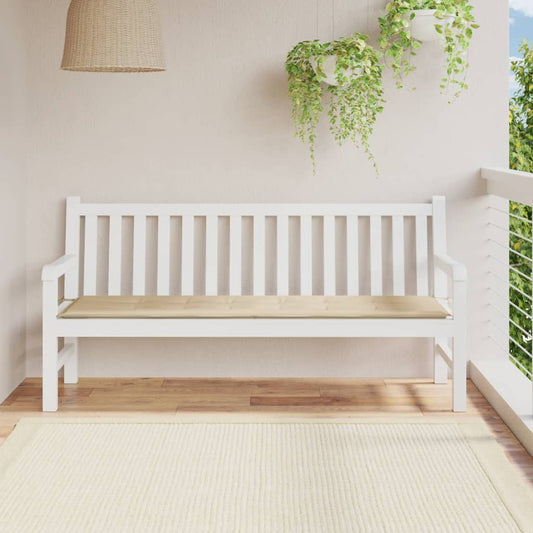 Poduška na zahradní lavici béžová 180x50x3 cm oxfordská látka