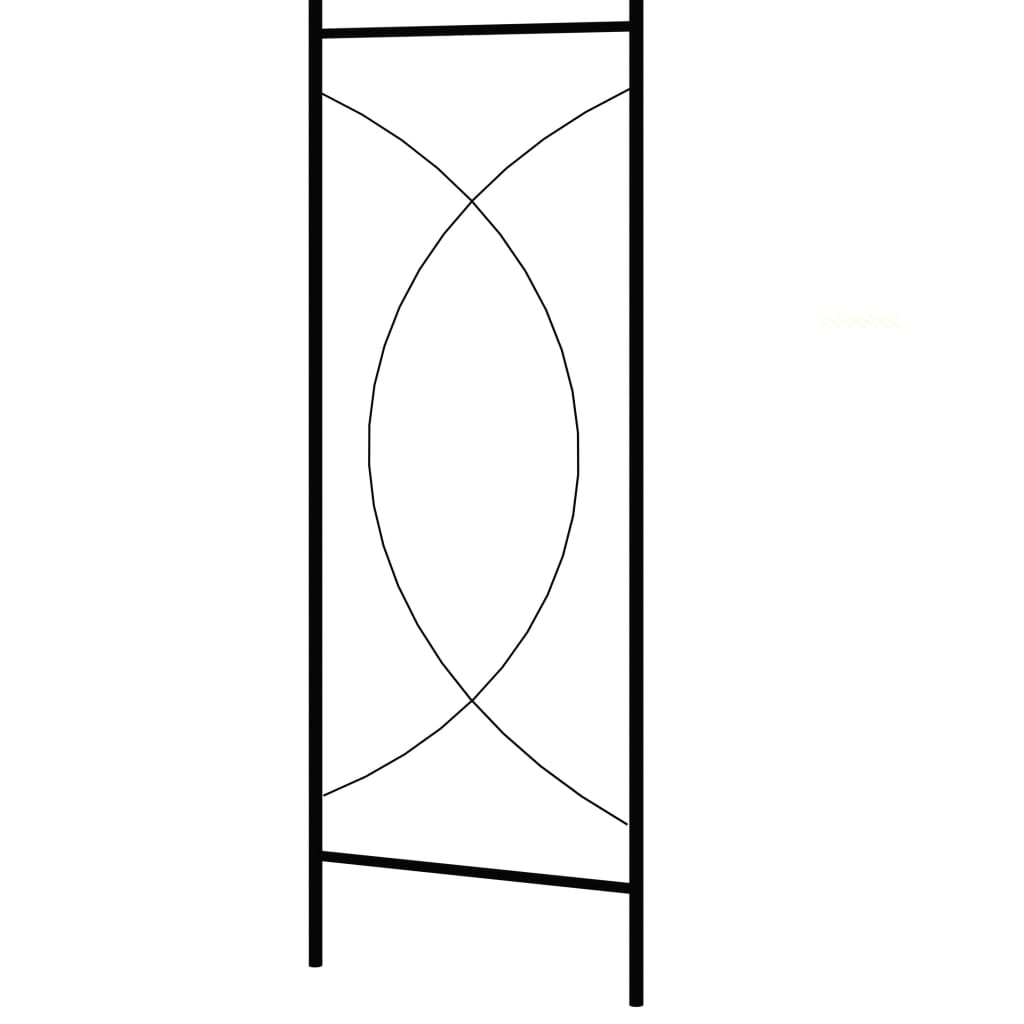 Zahradní oblouk černý 150 x 34 x 240 cm železný