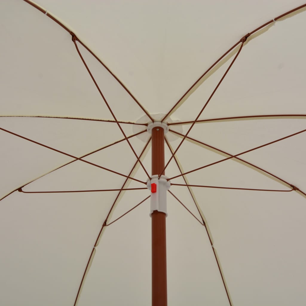 Zahradní slunečník s ocelovou tyčí 240 cm pískový