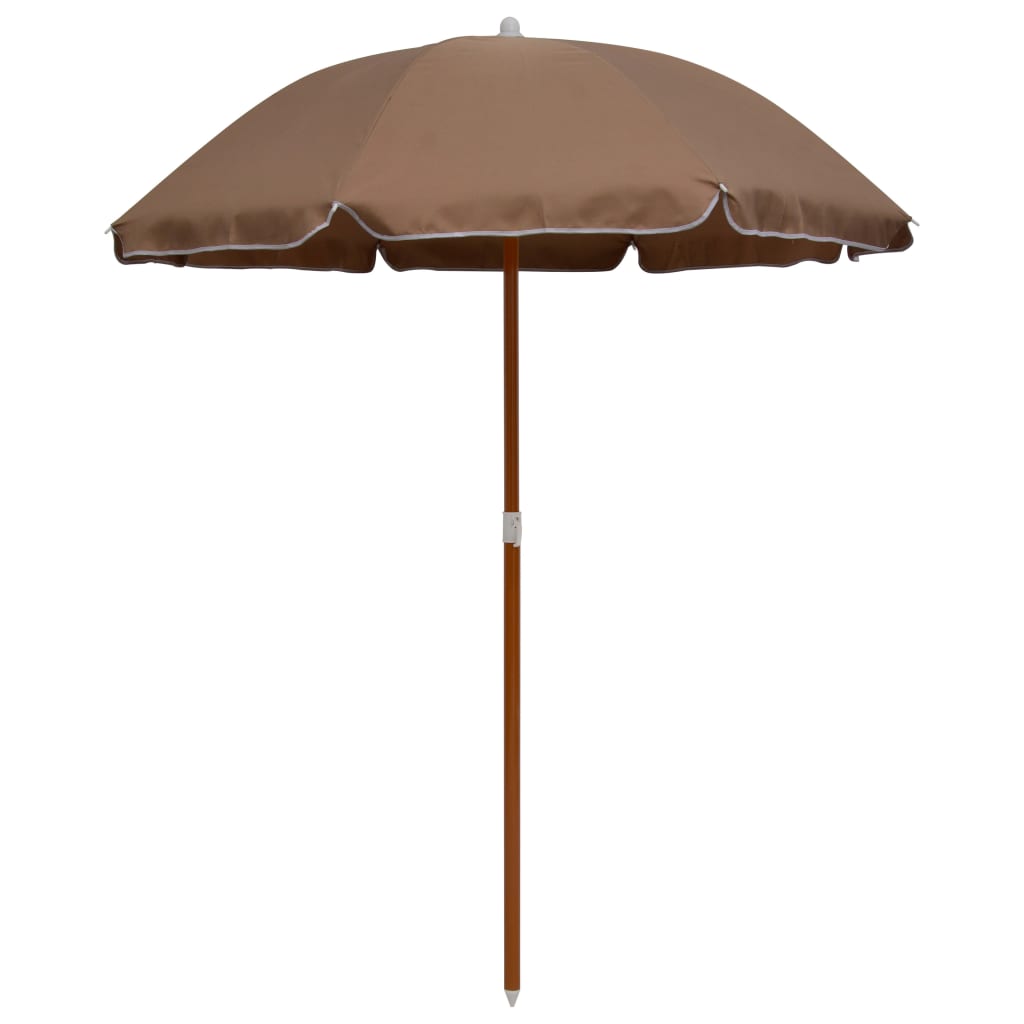 Zahradní slunečník s ocelovou tyčí 180 cm taupe