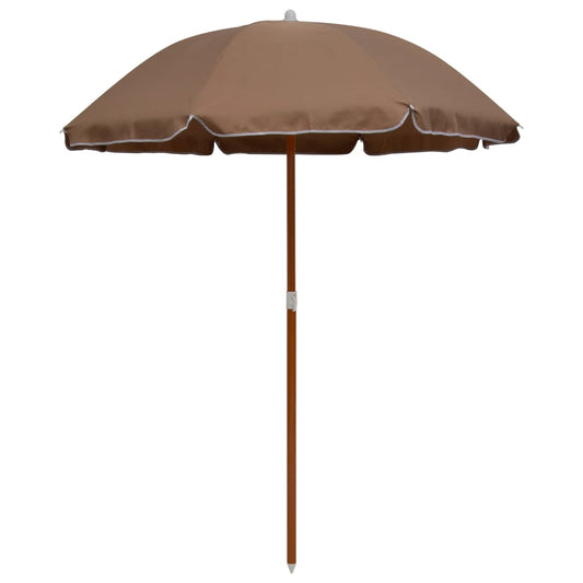 Zahradní slunečník s ocelovou tyčí 180 cm taupe