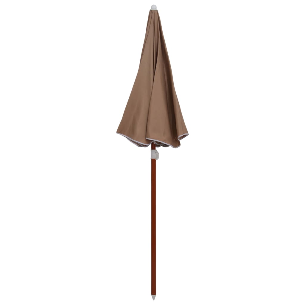 Zahradní slunečník s ocelovou tyčí 180 cm taupe