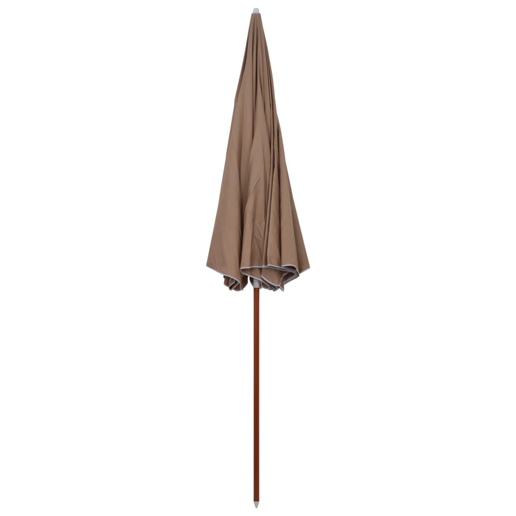 Zahradní slunečník s ocelovou tyčí 300 cm taupe
