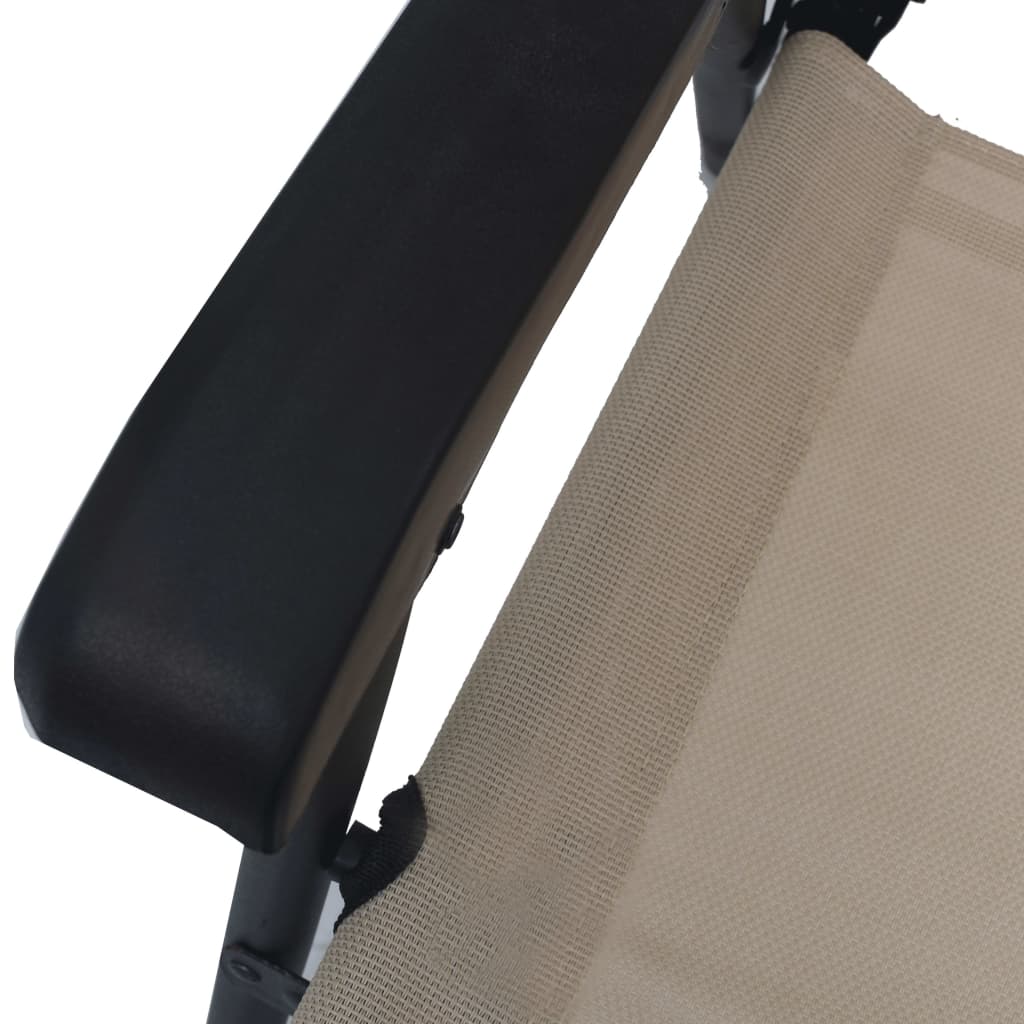 Skládací zahradní židle 2 ks textilen krémové