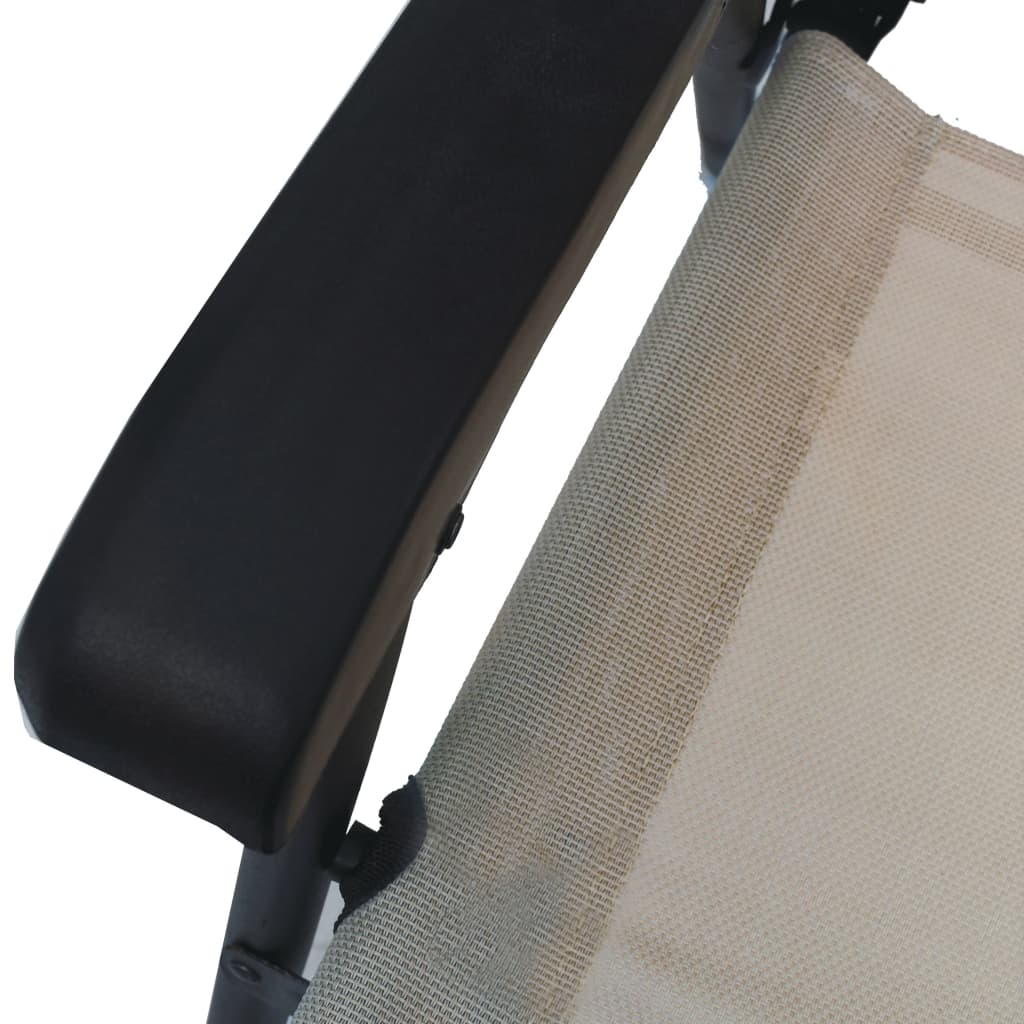Skládací zahradní židle 2 ks textilen taupe