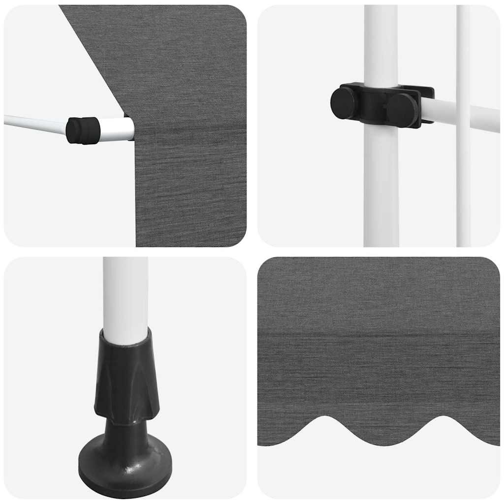 Ručně zatahovací markýza 100 cm antracitová