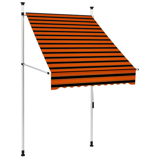 Ručně zatahovací markýza 100 cm oranžovo-hnědá