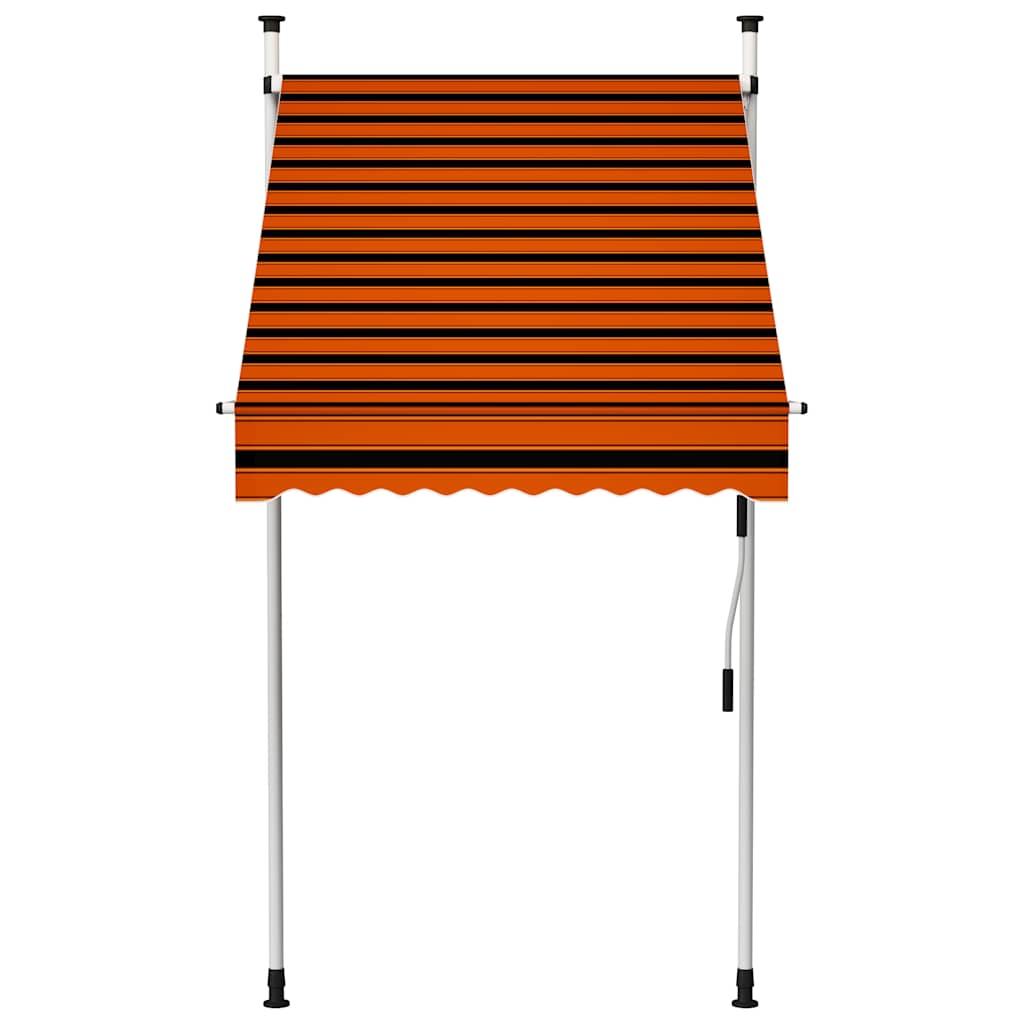 Ručně zatahovací markýza 100 cm oranžovo-hnědá