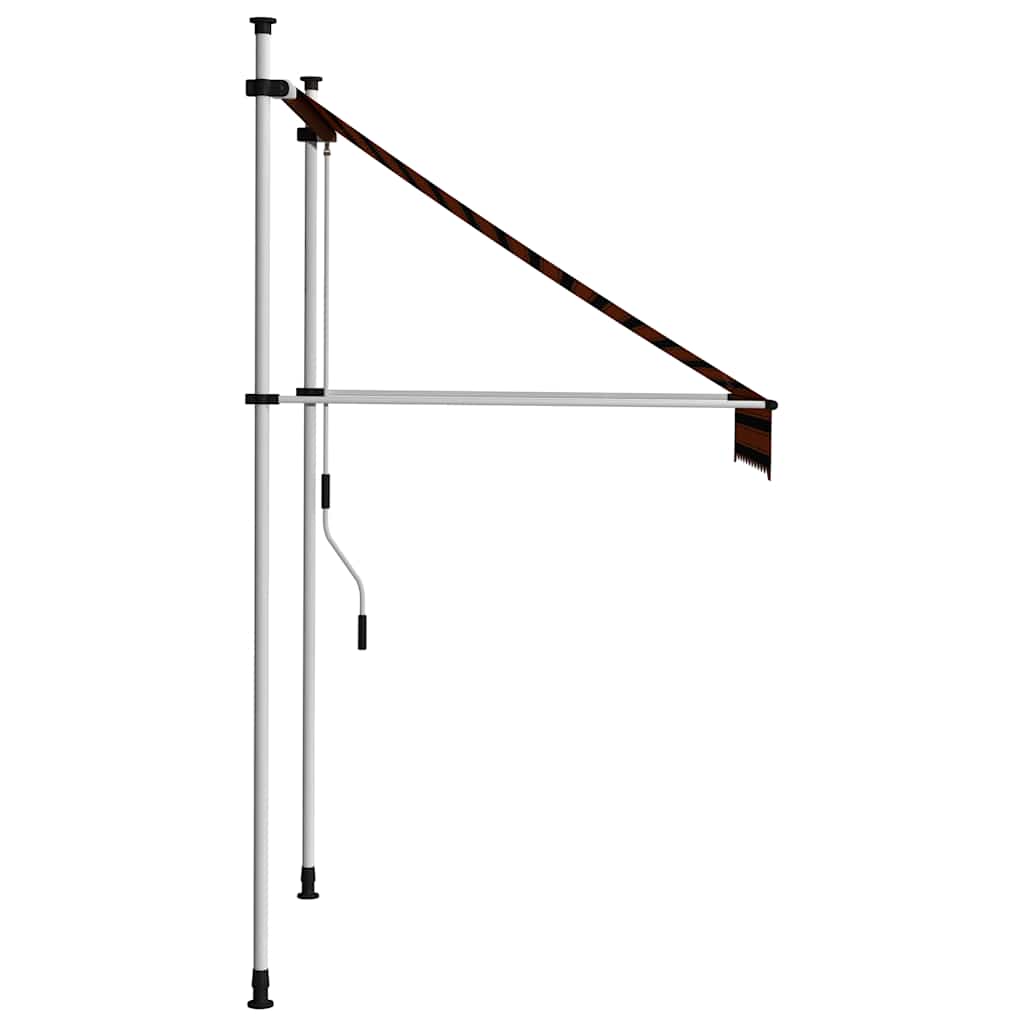 Ručně zatahovací markýza 100 cm oranžovo-hnědá
