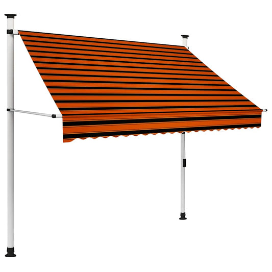 Ručně zatahovací markýza 200 cm oranžovo-hnědá