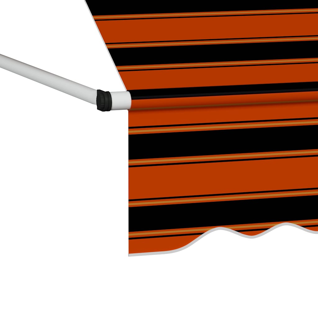 Ručně zatahovací markýza 300 cm oranžovo-hnědá