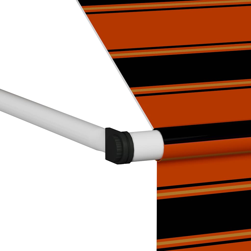 Ručně zatahovací markýza 300 cm oranžovo-hnědá