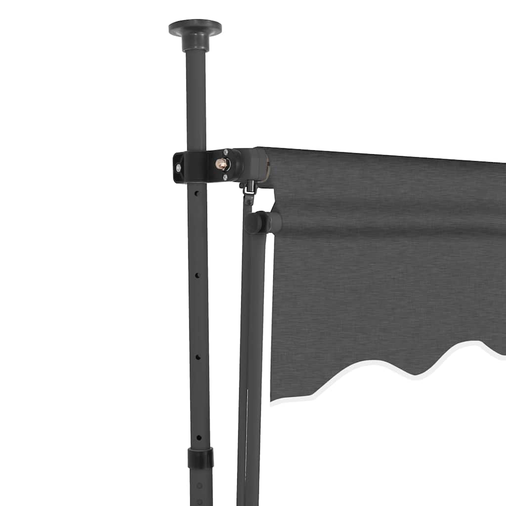 Ručně zatahovací markýza s LED světlem 300 cm antracitová