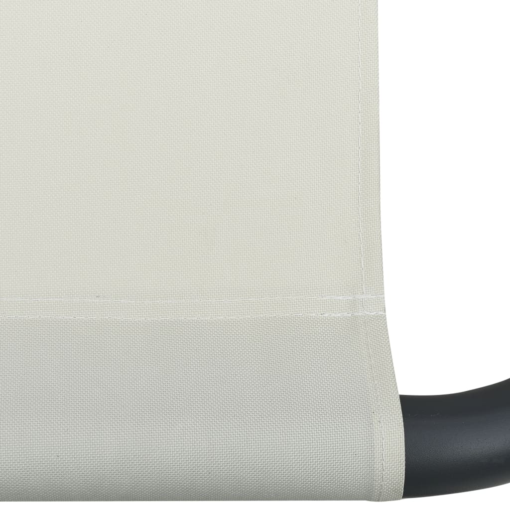 Zahradní lehátko textil krémové