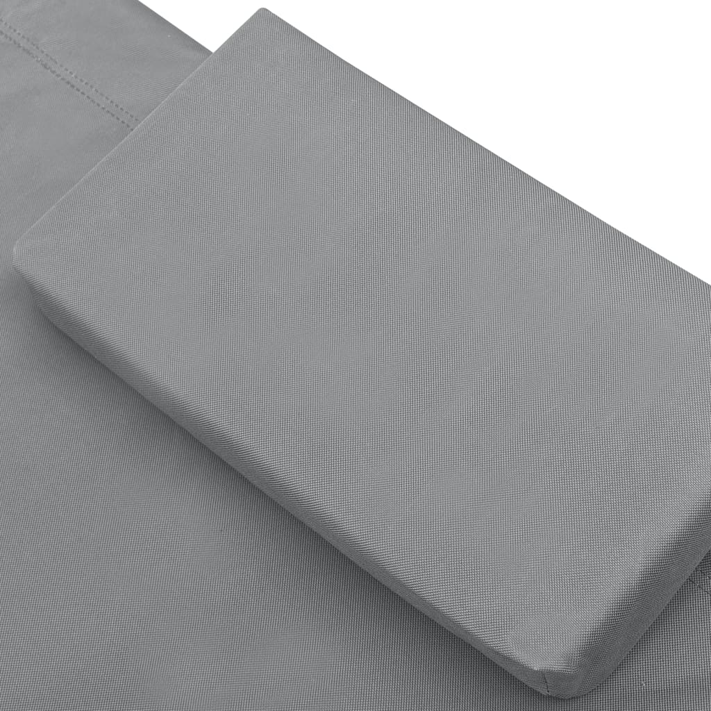 Zahradní lehátko textil antracitové