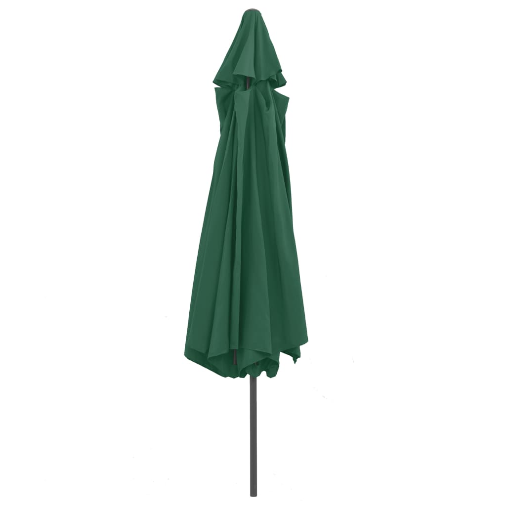 Zahradní slunečník s kovovou tyčí 390 cm zelený