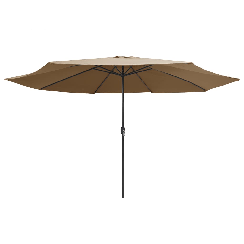 Zahradní slunečník s kovovou tyčí 390 cm taupe