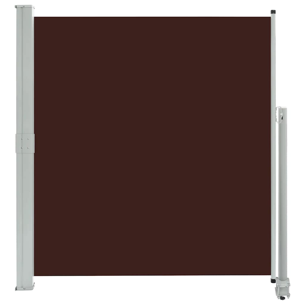Zatahovací boční markýza / zástěna na terasu 160 x 300 cm hnědá