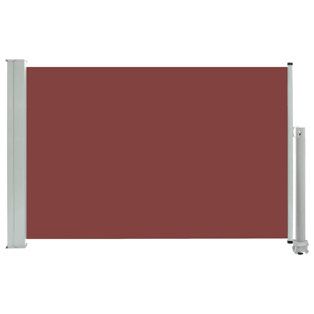 Zatahovací boční markýza / zástěna na terasu 60 x 300 cm hnědá