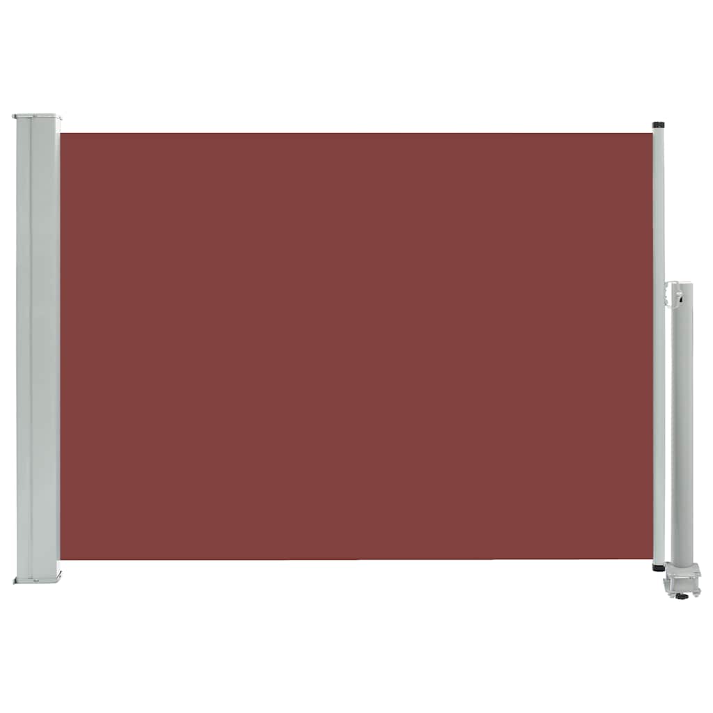 Zatahovací boční markýza / zástěna na terasu 80 x 300 cm hnědá