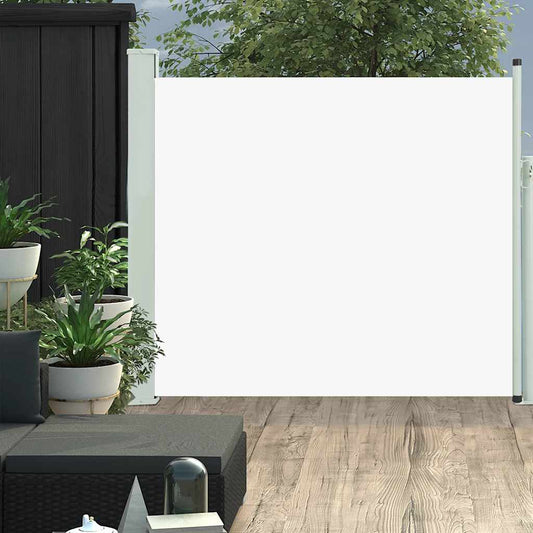 Zatahovací boční markýza/zástěna na terasu 100 x 300 cm krémová