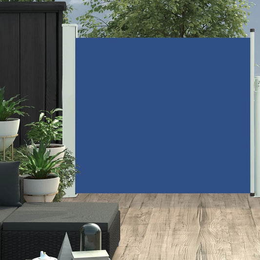 Zatahovací boční markýza / zástěna na terasu 100 x 300 cm modrá
