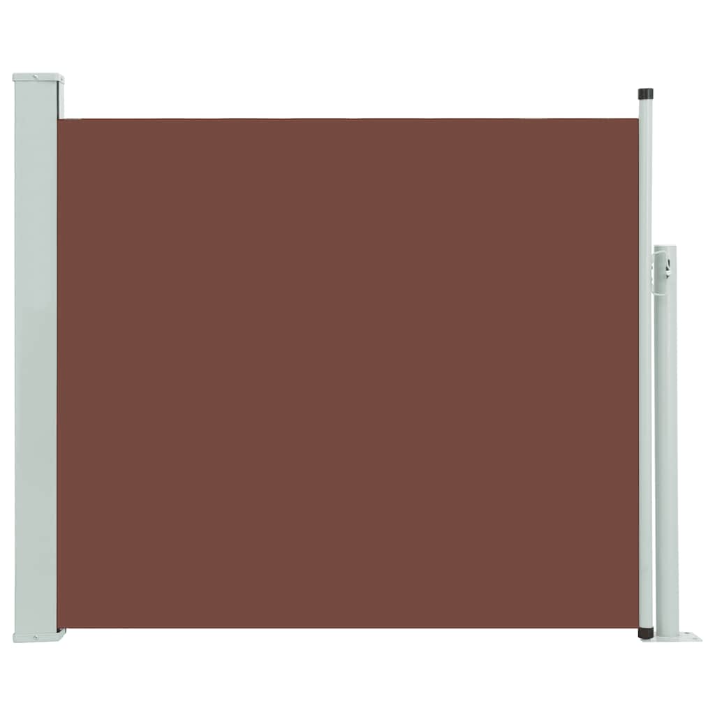 Zatahovací boční markýza / zástěna na terasu 100 x 300 cm hnědá
