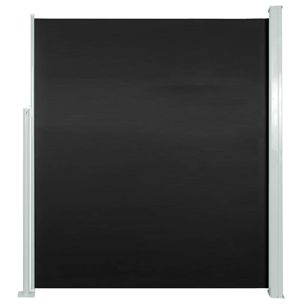Zatahovací boční markýza/zástěna na terasu 120 x 500 cm černá