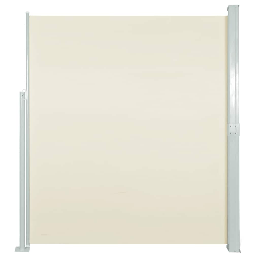 Zatahovací boční markýza/zástěna na terasu 140 x 500 cm krémová