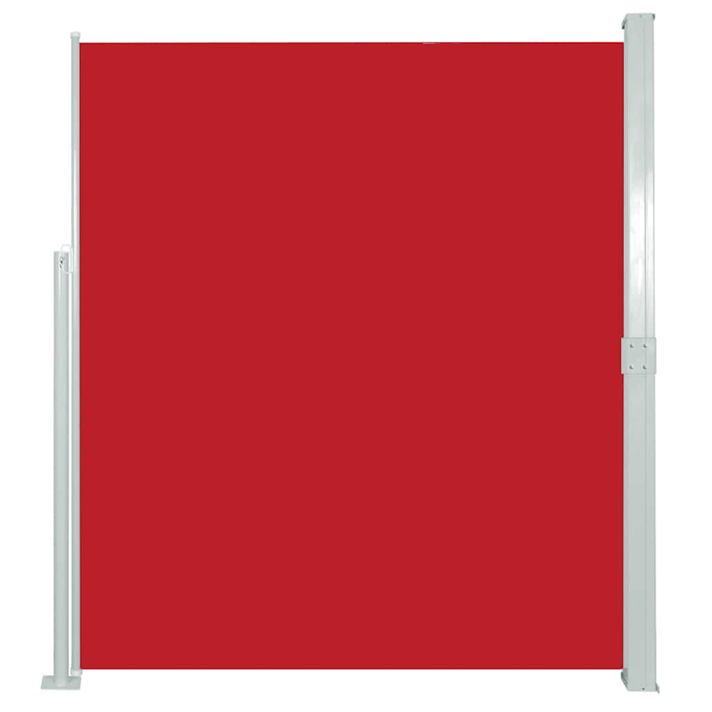 Zatahovací boční markýza/zástěna na terasu 140 x 500 cm červená